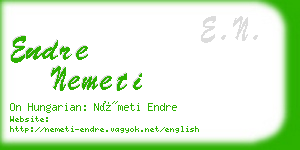 endre nemeti business card